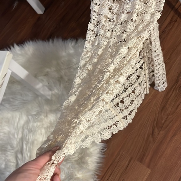 Cream off white long summer dress small - Picture 4 of 5